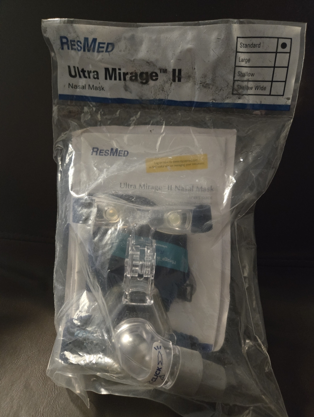 ResMed Ultra Mirage II (Mirage 2) Nasal Size Standard Size BRAND NEW 16548